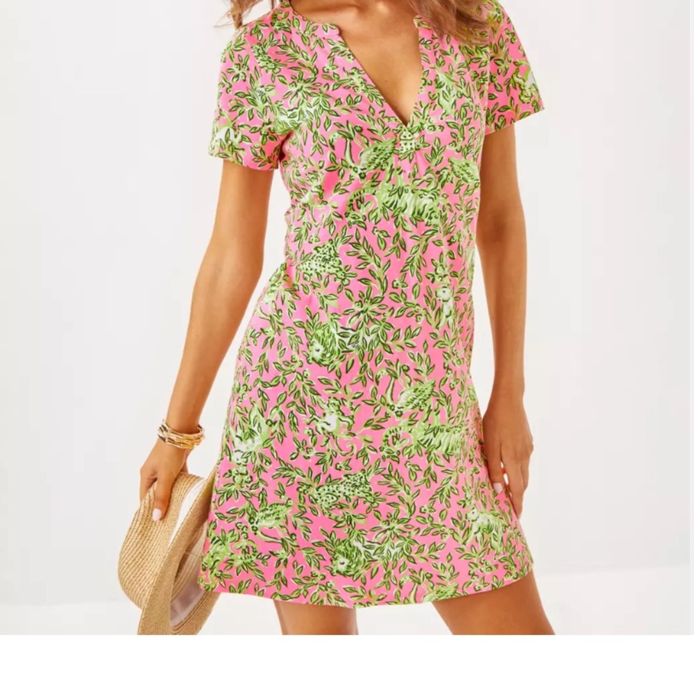 Lilly Pulitzer Dev Dress-Rousseau Pink Mane Character Energy - New in Package